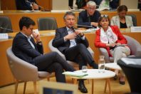 Franck Leroy, président de la Région Grand Est et Josiane Chevalier, préfète de Région, présentent, le 27 septembre 2024, les conclusions de la COP régionale.