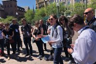 Balade urbaine organisée par Res publica à Metz lors de la concertation sur le quartier de la gare