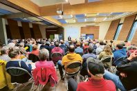 une réunion publique concernant l’achat groupé d’électricité et gaz.
