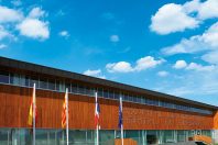 L'hôpital de Cerdagne, premier établissement de santé transfrontalier d'Europe, installé à Puigcerdà, en Espagne.