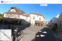 Vue de la ville de Saint-Leu-la Forêt (Val-d'Oise) sur la plafeforme Panoramax.