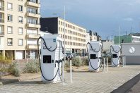 Bornes électriques de la plage