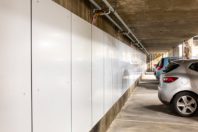 Panneaux de géothermie ENGIE Solutions en exploitation dans un garage , 53 avenue Philippe Auguste , Paris 11 éme.