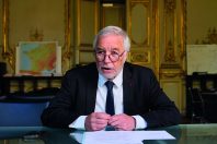 Le ministre François Rebsamen, à son ministère de l'Aménagement du territoire et de la décentralisation, le 9 avril 2025