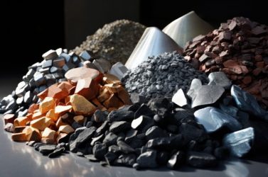 Piles Of Rare Earth Elements Mined And Refined