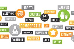 Politique, Citoyen, Élections - Nuage de Mots et Icônes