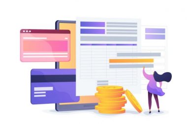 Business Expense, Billing Solutions abstract concept vector illustrations.