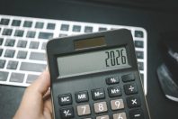 Calculator and forecast for finances in 2026. Money, Budget, tax, investment, financial and savings. calculator with 2026 numbers.