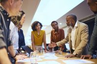 Engaged Team Discussing Growth Strategies