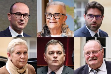 Sébastien Martin, Françoise Gatel, Vincent Jeanbrun, Anne Le Hénanff, Philippe Tabarot, Michel Fournier... font partie des élus locaux qui entrent au gouvernement Lecornu II (De gauche à droite et de haut en bas).