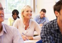 Senior student in class