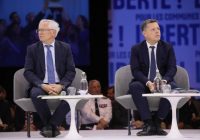 Jean-Paul Jeandon, maire (PS) de Cergy (Val-d’Oise), et Frédéric Masquelier, maire (LR) de Saint-Raphaël (Var), co-présidents de la commission prévention de la délinquance et sécurité de l’AMF.