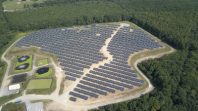 Un parc de production photovoltaïque à Bouguenais (Loire-Atlantique), producteur d’énergie dans le cadre du contrat Cader (TE44).