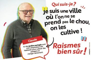 Exemple d’affiche créée par la ville de Raismes (Nord)
pour embarquer ses habitants dans la transition écologique.
