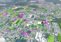 Illustration de l’analyse du potentiel foncier de la ville de Cayenne, cheflieu
de la Guyane (foncier disponible, recherche de dents creuses, fonds
de parcelles aménageables...