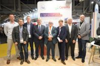 Au Salon des maires et des collectivités locales, Pascal Berteaud, directeur général du Cerema, Cécile Calin, présidente de l’ANDATD, et Bruno Faure, président de la commission ruralité de l’Association des départements de France.