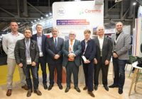 Au Salon des maires et des collectivités locales, Pascal Berteaud, directeur général du Cerema, Cécile Calin, présidente de l’ANDATD, et Bruno Faure, président de la commission ruralité de l’Association des départements de France.