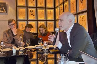 Nicolas Grivel, directeur général de la Cnaf, lors d'une rencontre avec l’Association des journalistes de l’information sociale (Ajis) le 27 janvier.