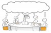 Gemeinsam nachdenken - Brainstorming - meeting