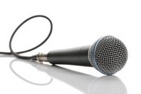 Microphone isolated on white