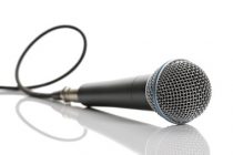 Microphone isolated on white