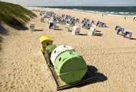 Container am Strand