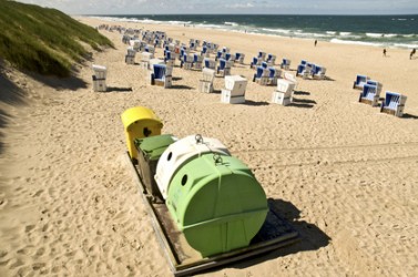 Container am Strand