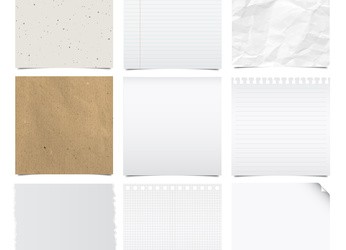 Collection of note papers background.