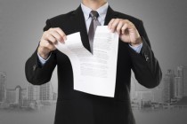 businessman destroy document