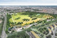 A Rouen, sur un ancien champ de courses de 28 hectares, la métropole fait aménager un grand parc urbain.