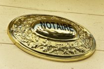 Plaque de notaire